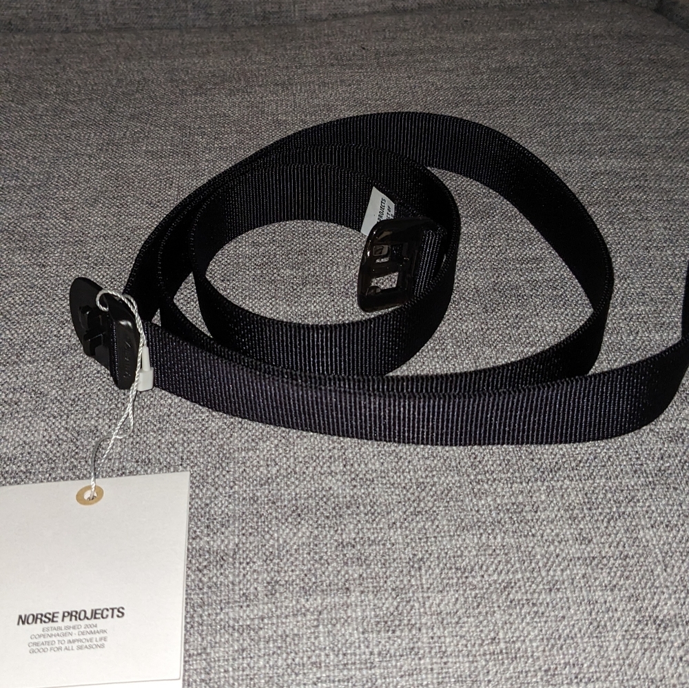 Norse Projects nylon webbing belt.
